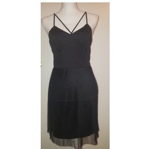 New Small black swing dress with‎ chest cut out